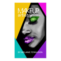 BOLD RETRO MAKEUP ARTIST BUSINESS CARD