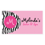 Bold Retro Monogram Salon Business Cards