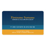 Bold & Sleek Blue Orange Business Card