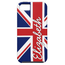 Bold Stripe Pattern - Union Jack Flag with Name iPhone 5 Cover