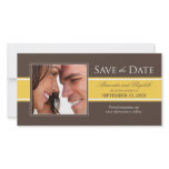 Bold Stripe Save the Date (chocolate/lemon) photo cards