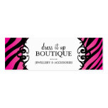 Bold Zebra Print Jewellery Designer Hang Tags