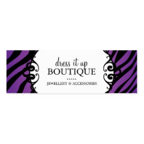 Bold Zebra Print Jewellery Designer Hang Tags