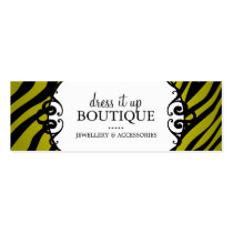 Bold Zebra Print Jewellery Designer Hang Tags