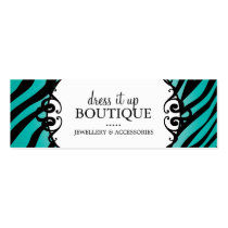 Bold Zebra Print Jewellery Designer Hang Tags