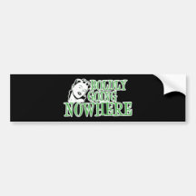 Boldly Going NOWHERE Retro Lady Green Bumper Stickers
