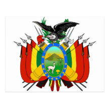 Bolivia coat of arms post cards