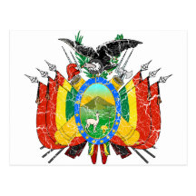 Bolivia Coat Of Arms Postcard