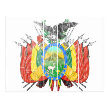 Bolivia Coat Of Arms Postcard