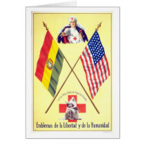 Bolivia - Emblems of Liberty and Humanity Greeting Card