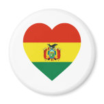 Bolivia Flag Heart magnets