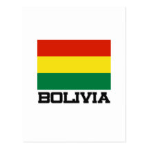 Bolivia Flag Post Card