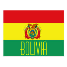Bolivia flag postcards