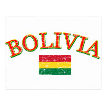 Bolivia football design post cards
