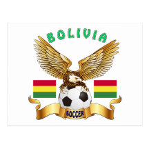Bolivia Football Designs Post Card