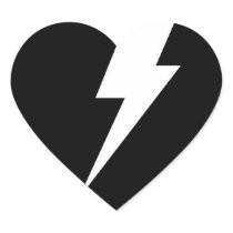 Bolt Heart Sticker