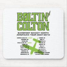 Boltin' Colton World Tour (Green) Mouse Pad