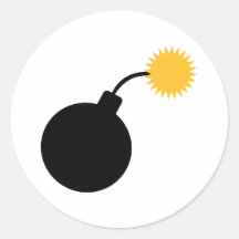 Bomb Round Stickers
