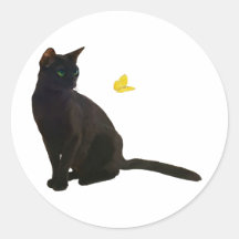 Bombay Cat & Butterfly Stickers