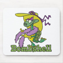 bombshell glam girly turtle tortoise cartoon mousepads
