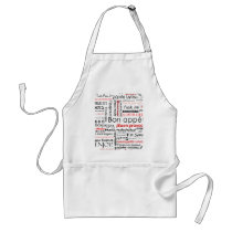Bon appetit in many different languages typography apron