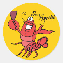 Bon Appetit Lobster Stickers