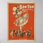 Bon Tonne BURLESQUE Act VAUDEVILLE Poster posters