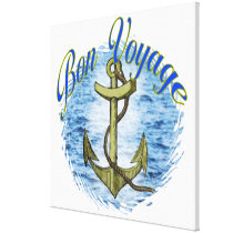 Bon Voyage Wrapped Canvas 30x30" Canvas Print