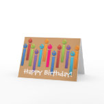 BonBon Party Happy Birthday colourful candels cards