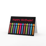 BonBon Party Happy Birthday colourful candels cards