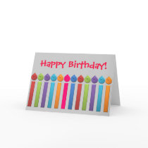 BonBon Party Happy Birthday colourful candels