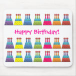 BonBon Party Happy Birthday colourful candels mousepads