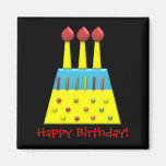 BonBon Party Rainbow Birthday Cake Fridge Magnets