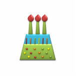 BonBon Party Rainbow Birthday Cake Green photo sculptures