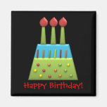 BonBon Party Rainbow Birthday Cake Magnets