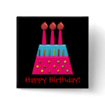 BonBon Party Rainbow Birthday Cake Pink buttons