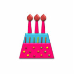 BonBon Party Rainbow Birthday Cake Purple photo sculptures