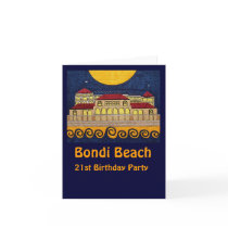 Bondi Beach, 21st Birthday Party card