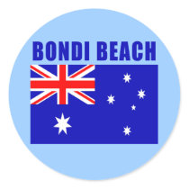 BONDI BEACH Tshirts, Gifts Round Stickers