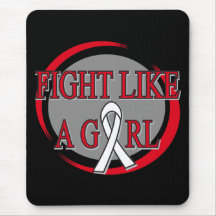 Bone Cancer Fight Like A Girl Circular Mousepad