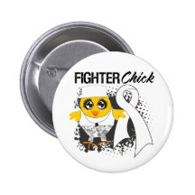 Bone Cancer Fighter Chick Grunge Buttons