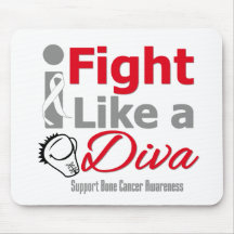 Bone Cancer I Fight Like a Diva Mouse Pads