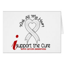 Bone Cancer I Support The Cure Greeting Card