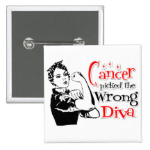 Bone Cancer Picked The Wrong Diva Pin