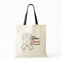 Bone Cancer Survivor Flower Ribbon Bag