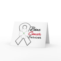 Bone Cancer Survivor Flower Ribbon Greeting Cards