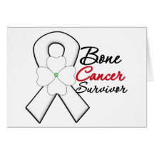 Bone Cancer Survivor Flower Ribbon Greeting Cards
