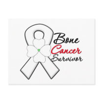 Bone Cancer Survivor Flower Ribbon Postcard