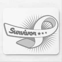 Bone Cancer Survivor Ribbon Mouse Pads