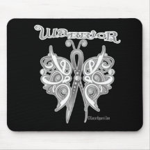Bone Cancer Warrior Celtic Butterfly Mousemats